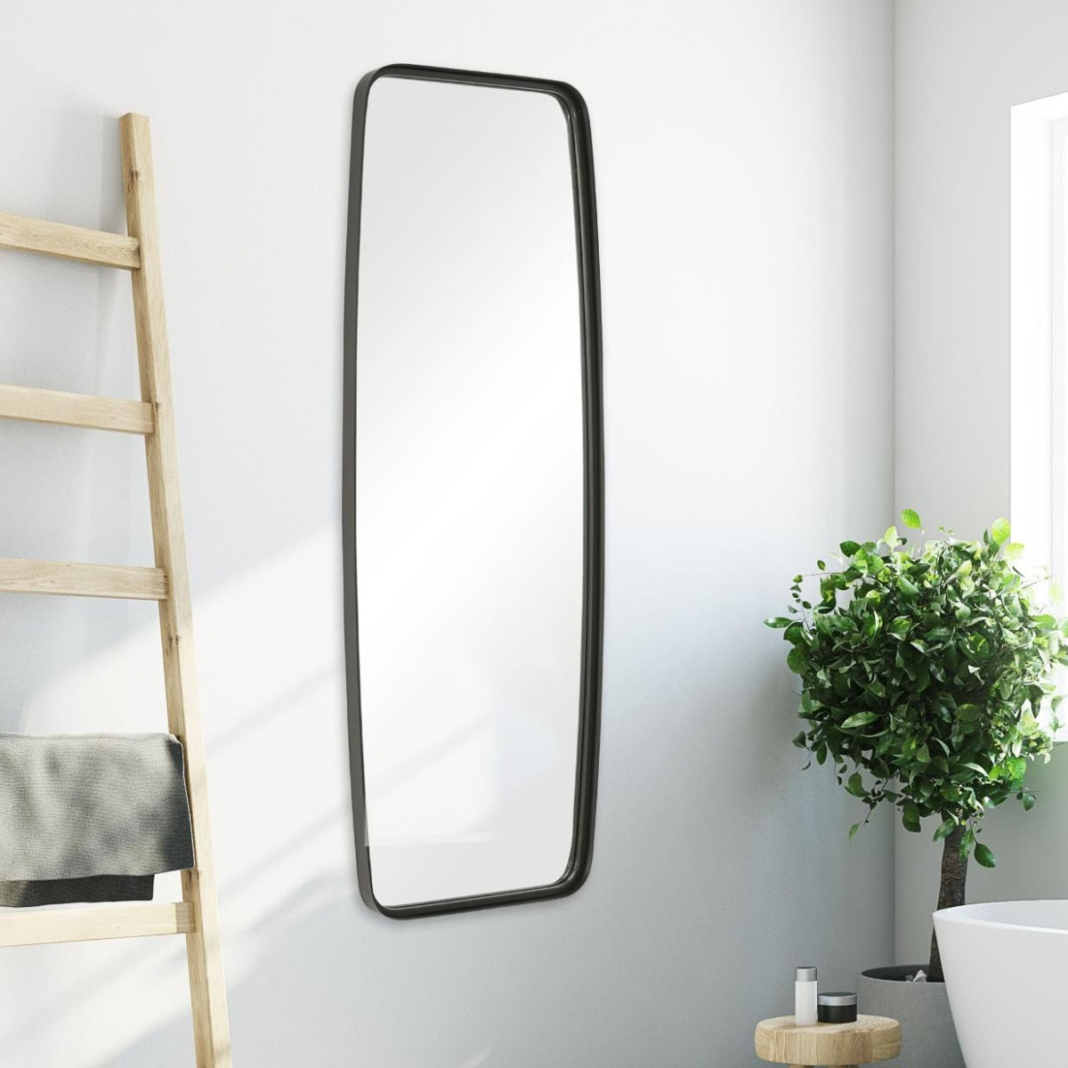 Adeleine Tall Mirror – Matte Black