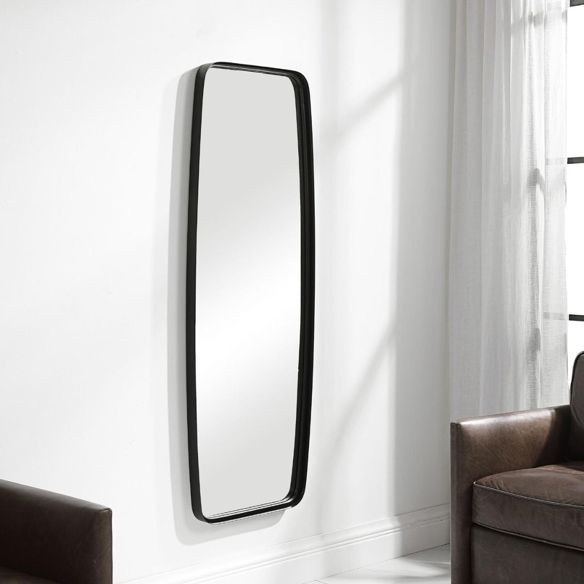 Adeleine Tall Mirror – Matte Black