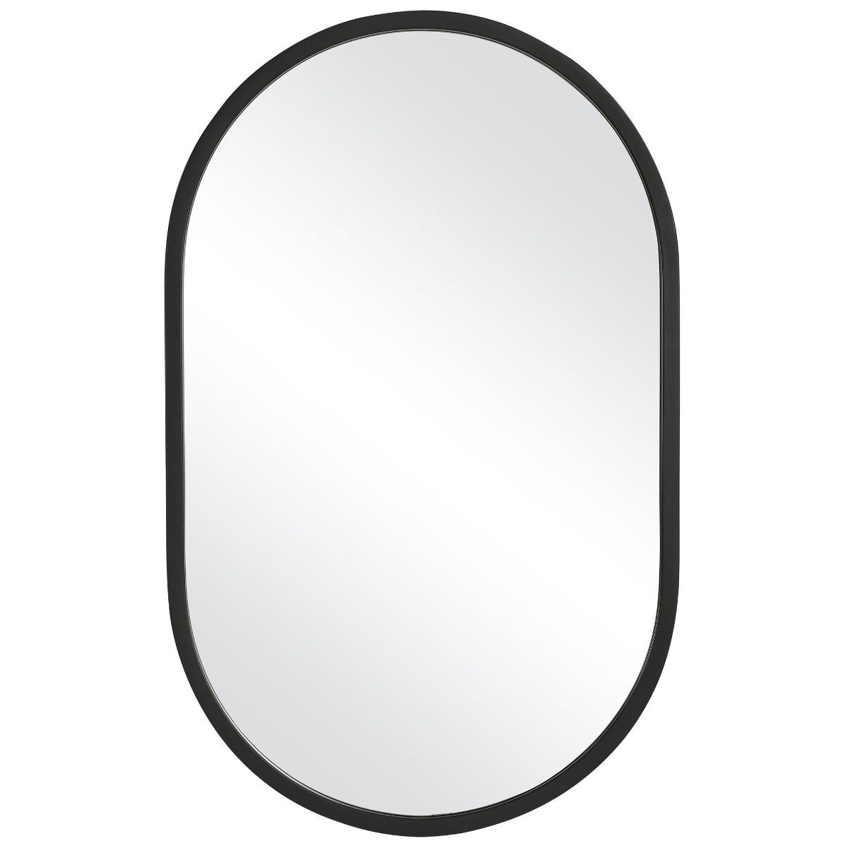 Abigail Oval Mirror – Matte Black
