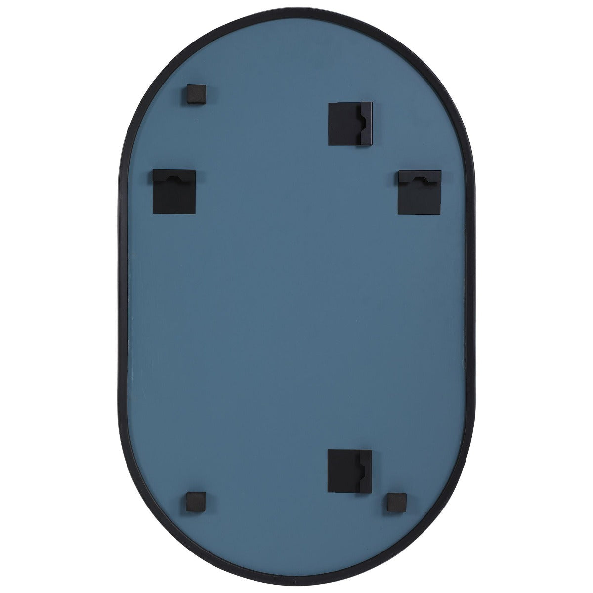 Abigail Oval Mirror – Matte Black