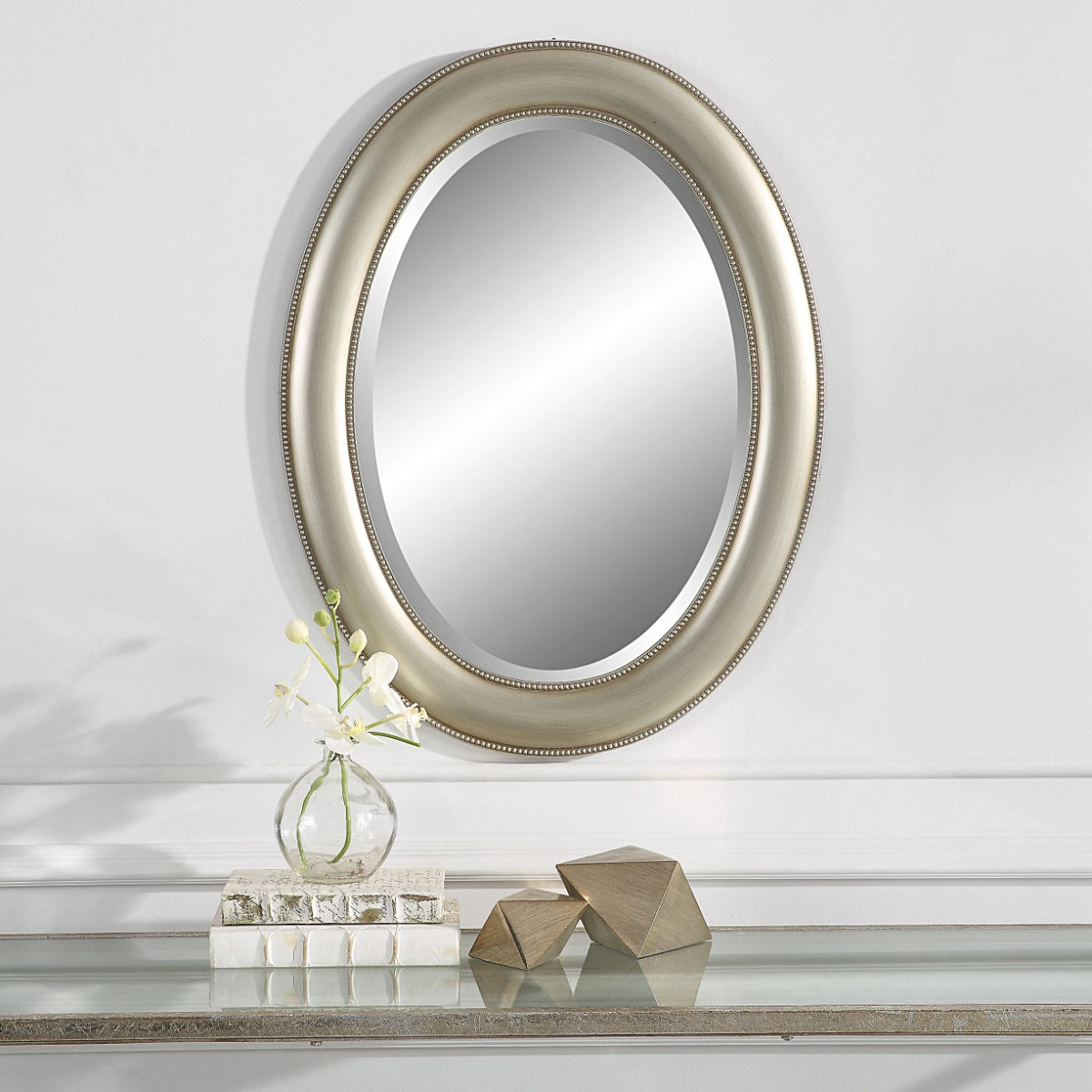 Matthew Mirror – Antique Silver