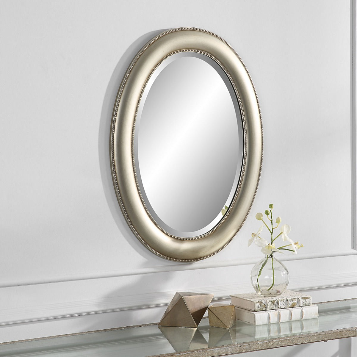 Matthew Mirror – Antique Silver