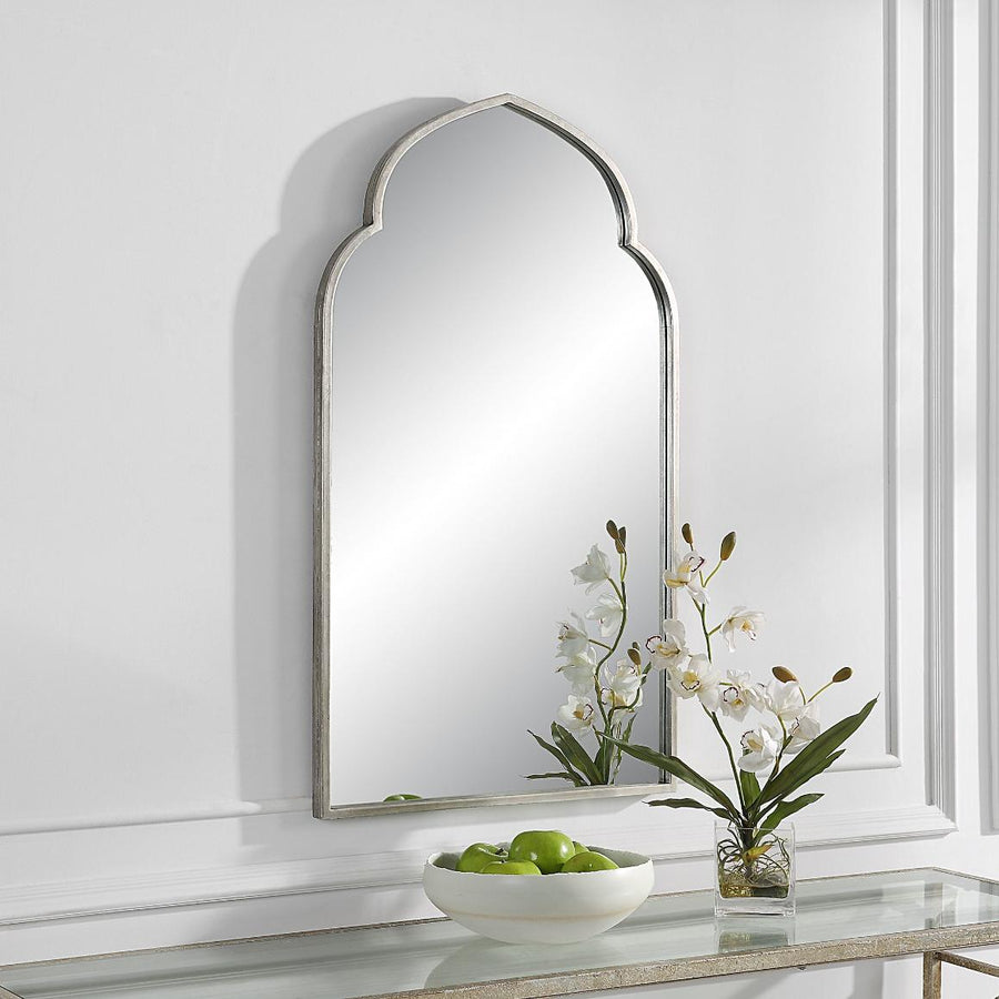 Temple Arched Mirror – Silver