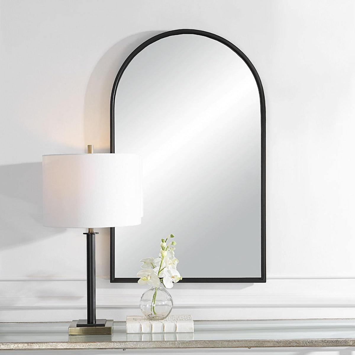 Florence Arched Mirror – Black