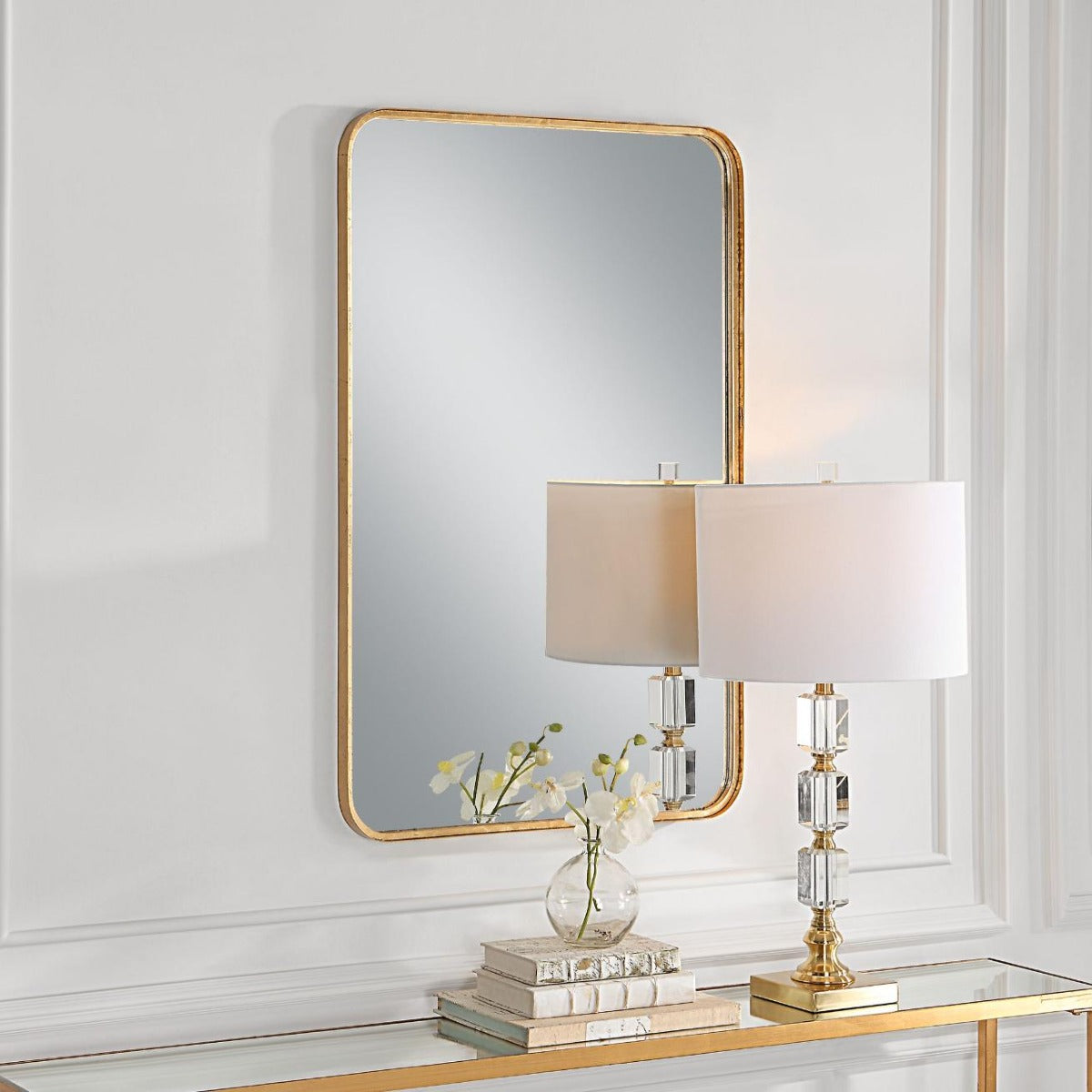 Toby Rectangular Mirror – Gold