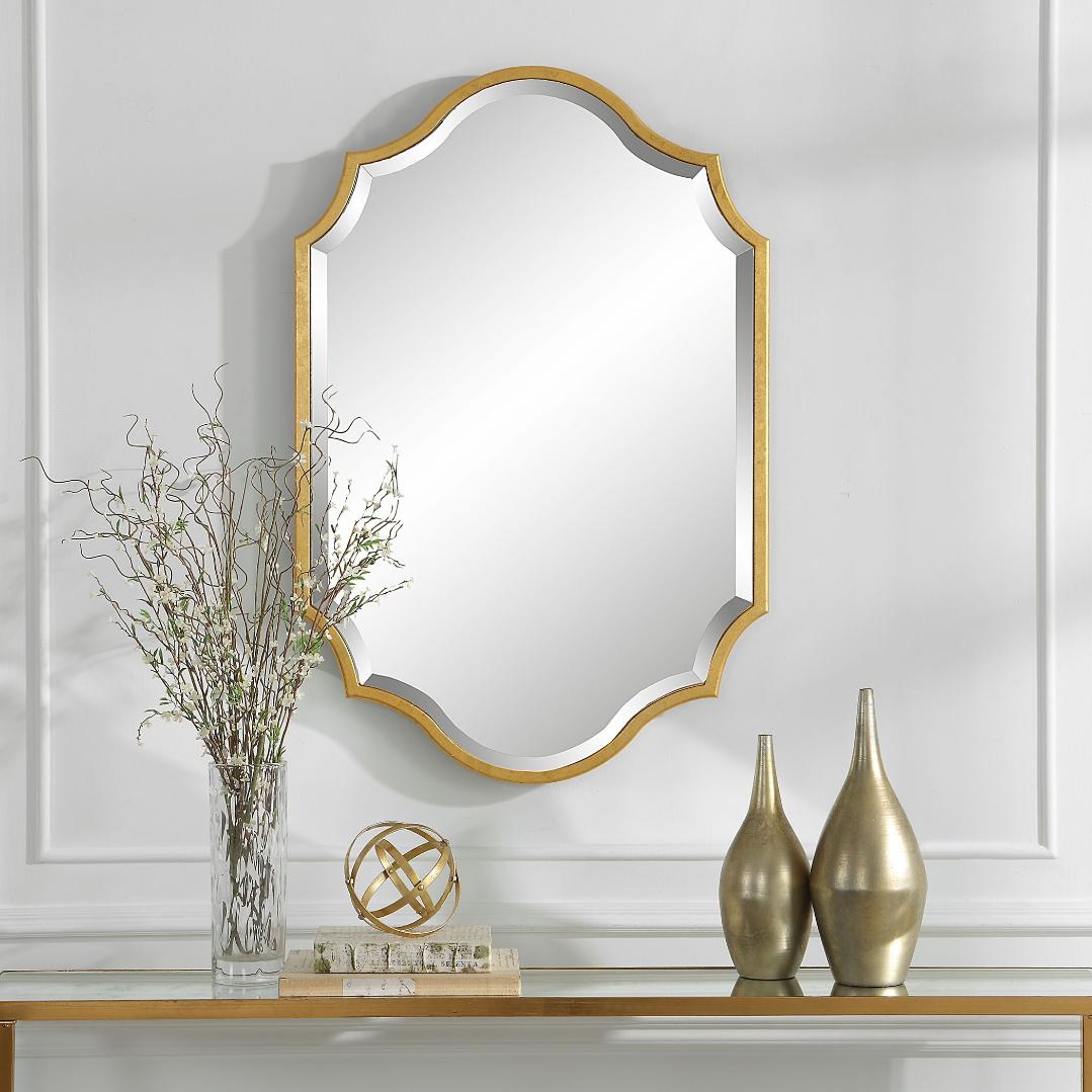 Iris Oval Mirror – Gold