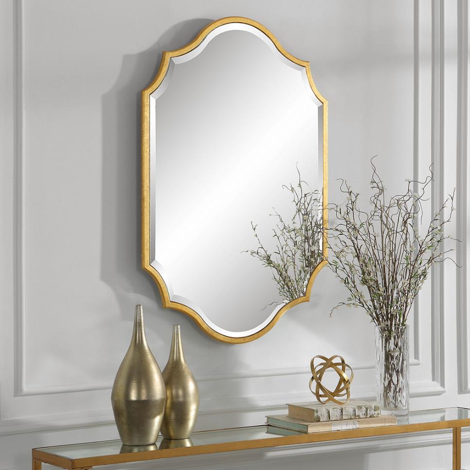 Iris Oval Mirror – Gold