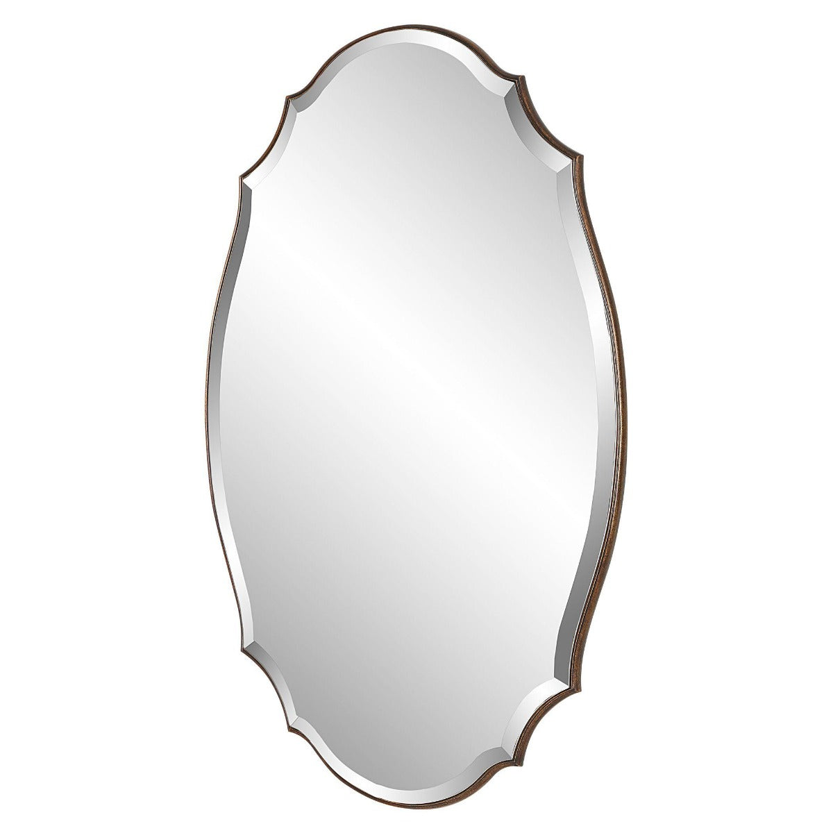 Aida Oval Mirror – Bronze and Gold