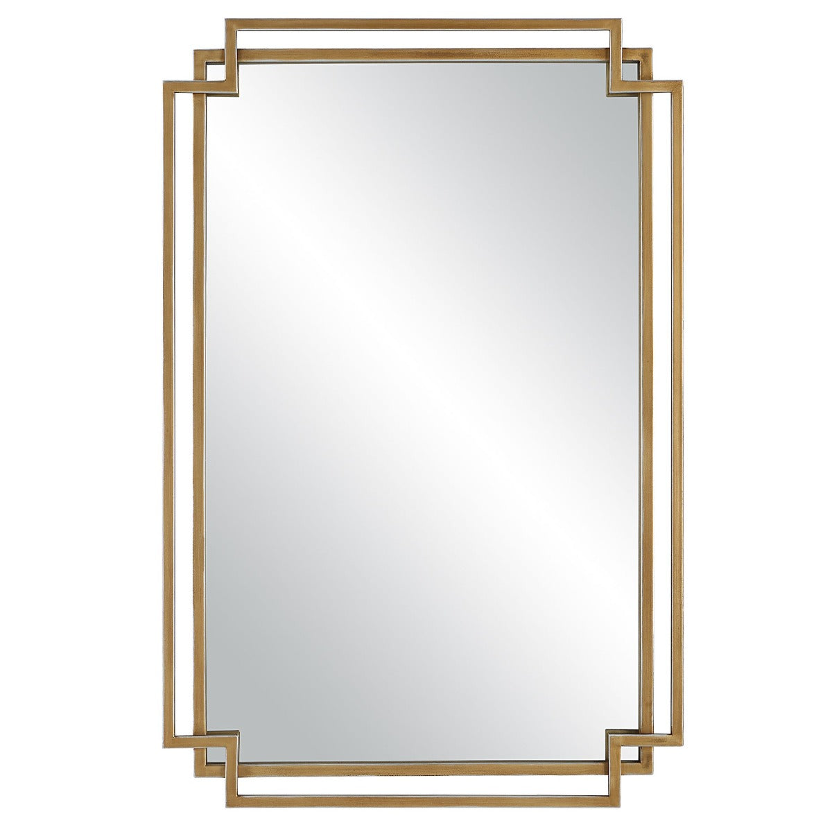 Deco Mirror – Brushed Gold