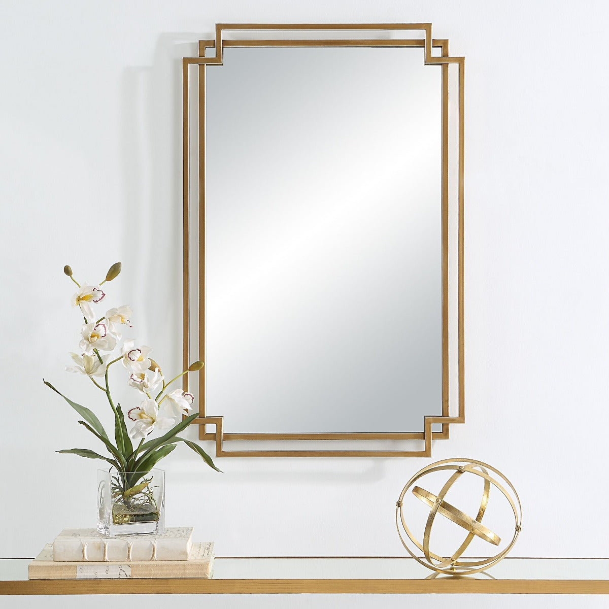 Deco Mirror – Brushed Gold