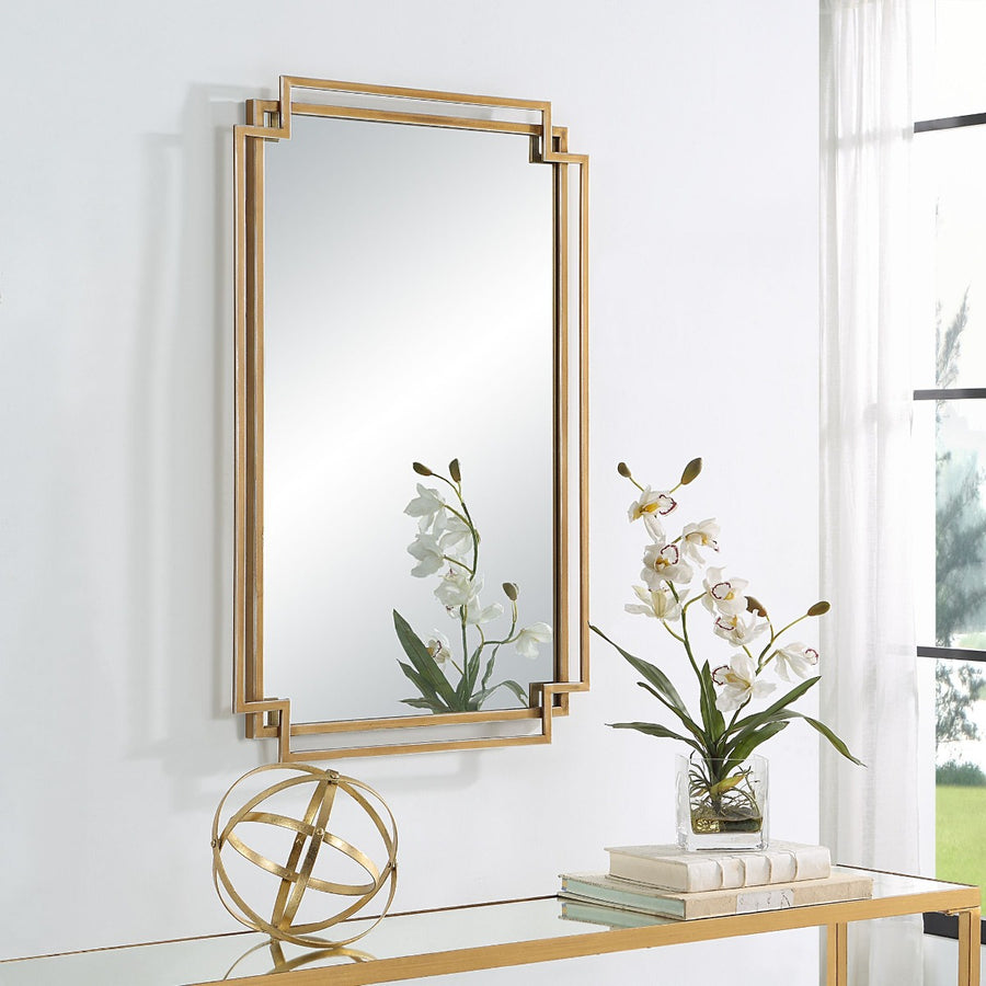 Deco Mirror – Brushed Gold