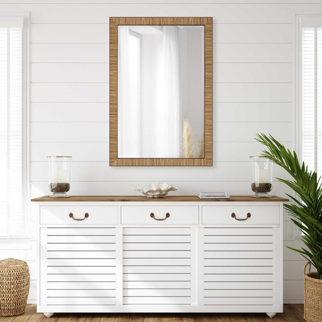 Indiana Rattan Rectangle Mirror