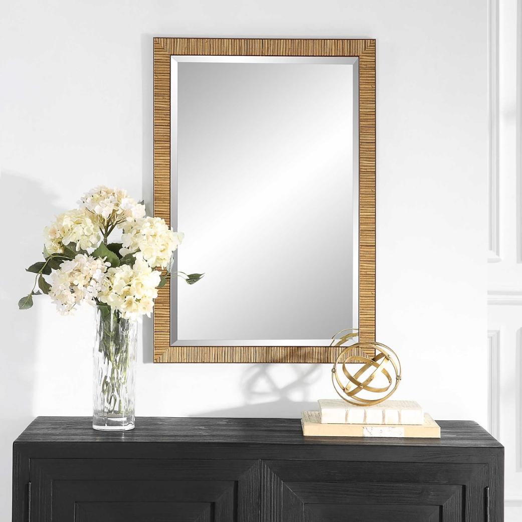 Indiana Rattan Rectangle Mirror