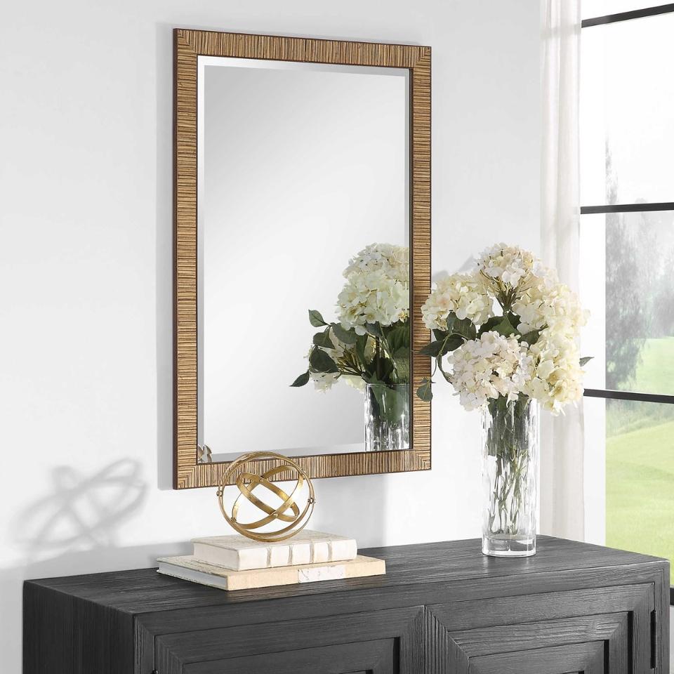 Indiana Rattan Rectangle Mirror