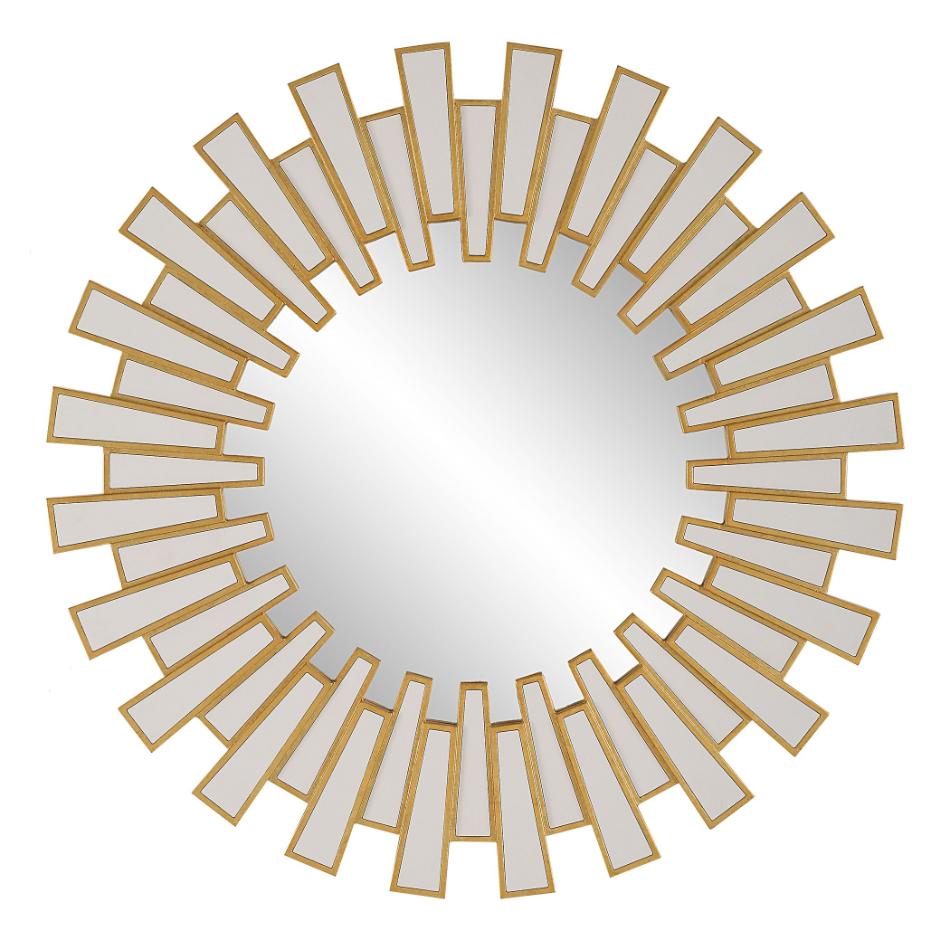 Rays Round Mirror – Gold