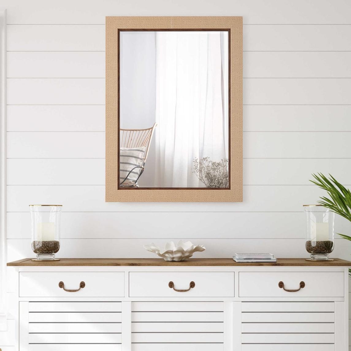 Natural Woven Rectangular Mirror