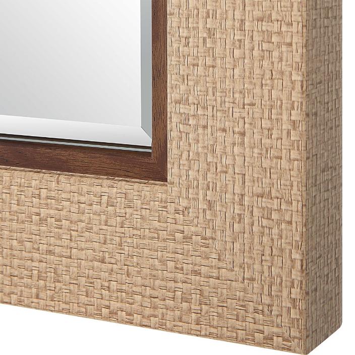 Natural Woven Rectangular Mirror
