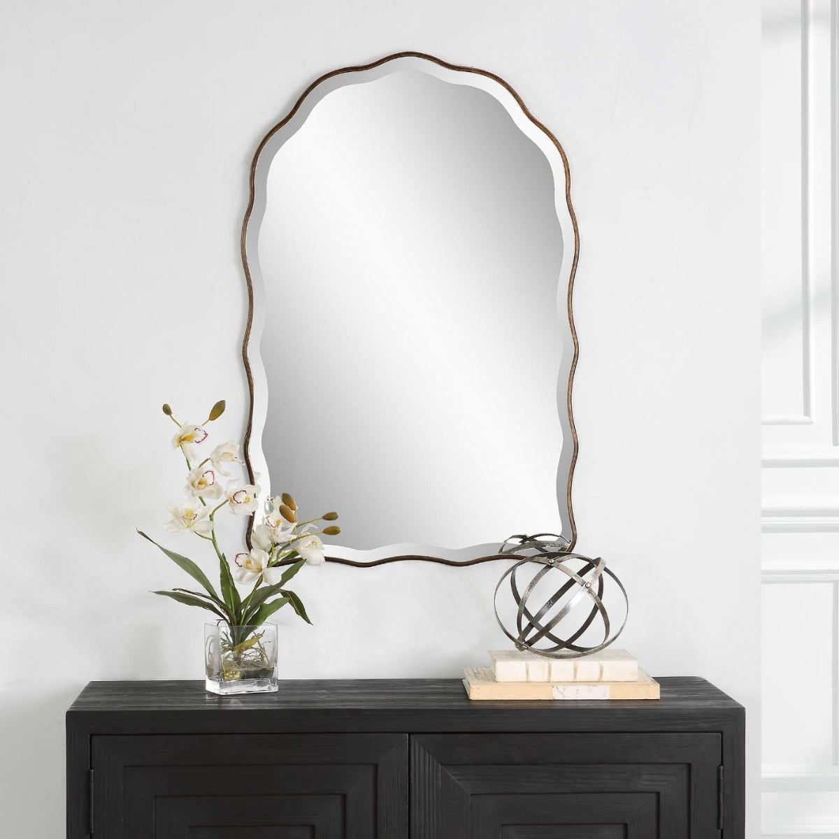Irregular Arched Mirror – Antique Bronze
