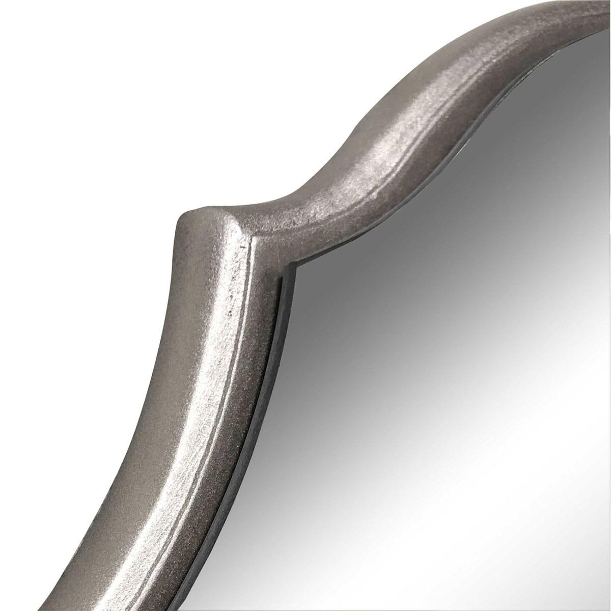 Aida Oval Mirror – Burnished Silver