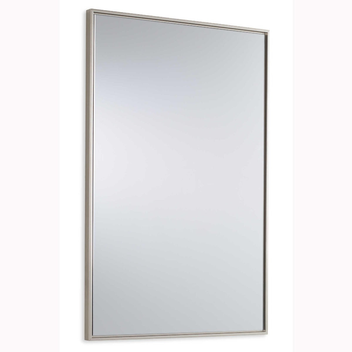 Floating Slim Frame Mirror – Silver