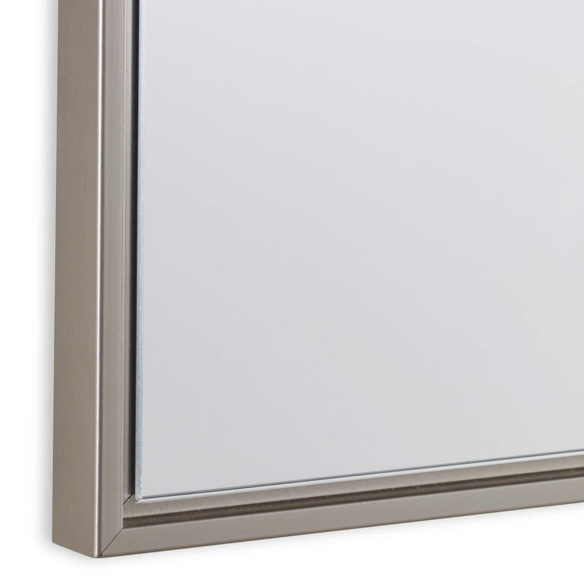 Floating Slim Frame Mirror – Silver