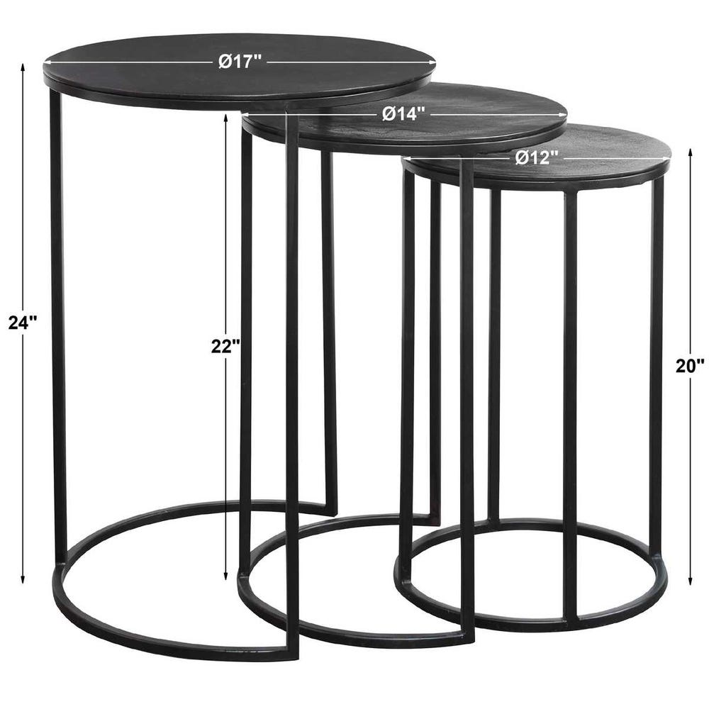 Espresso Round Nesting Tables – Set of 3