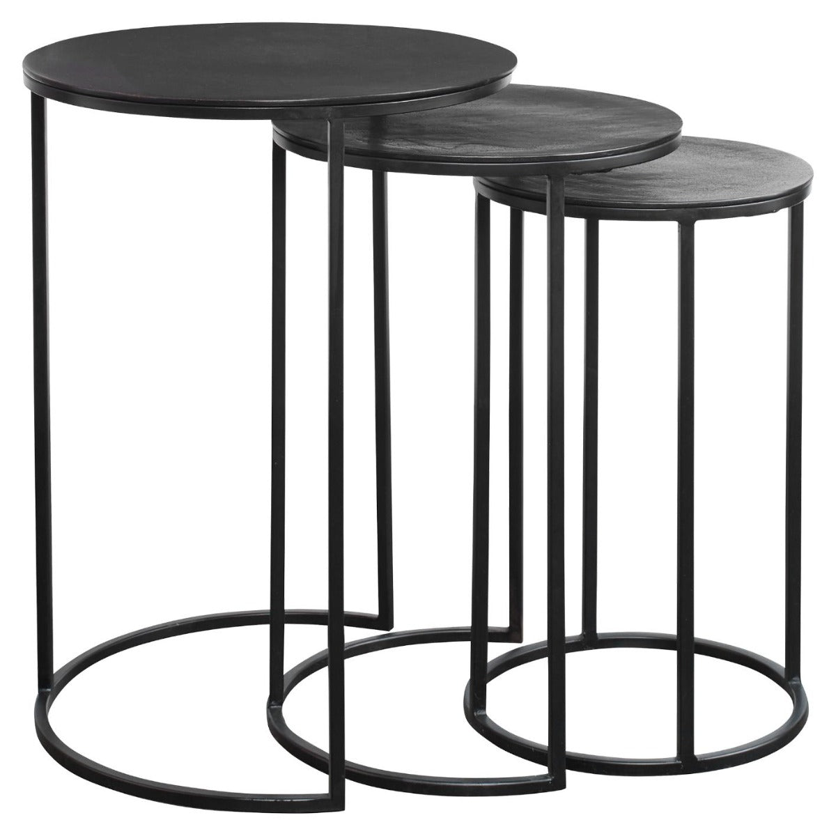 Espresso Round Nesting Tables – Set of 3
