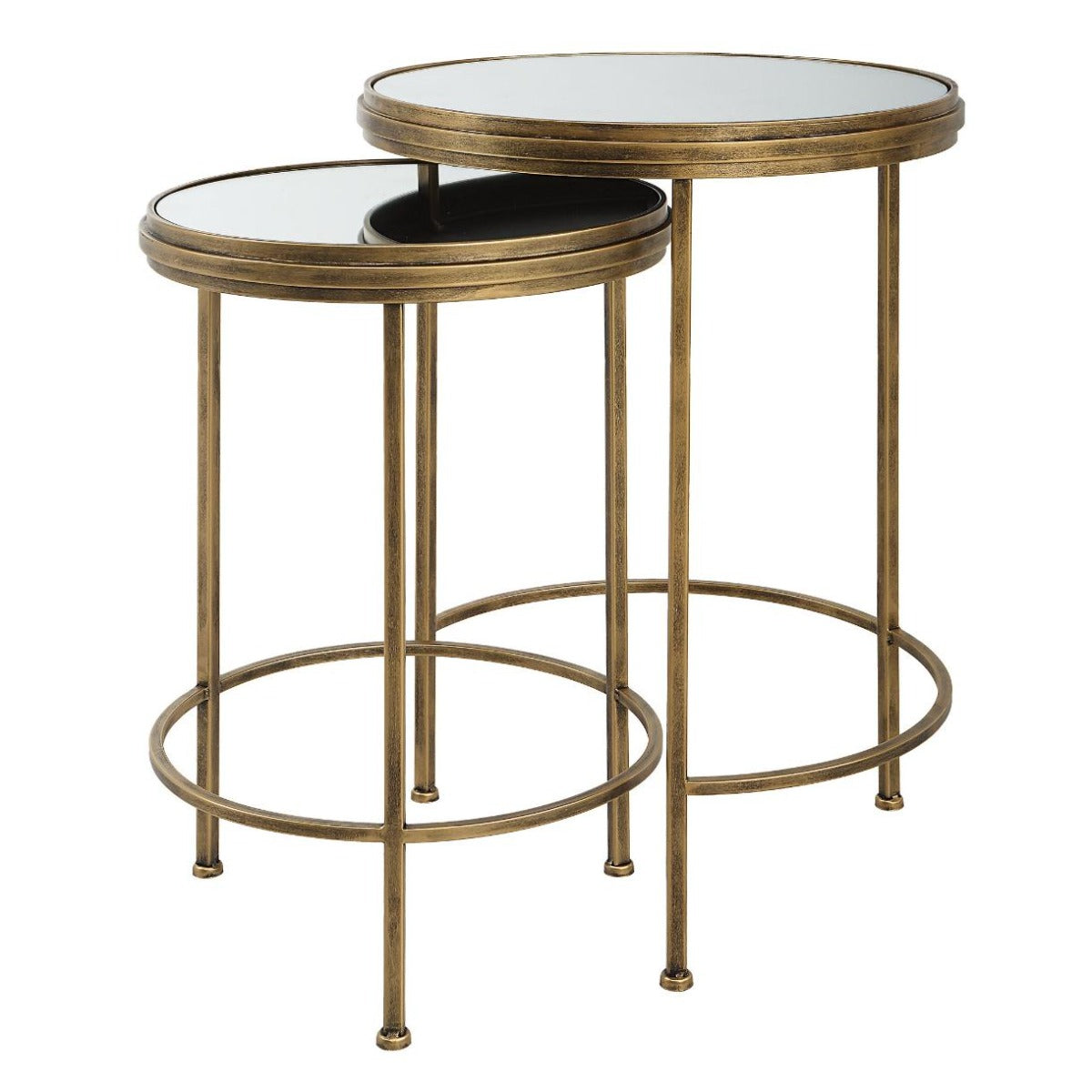 Occular Nesting Side Tables – Brushed Gold